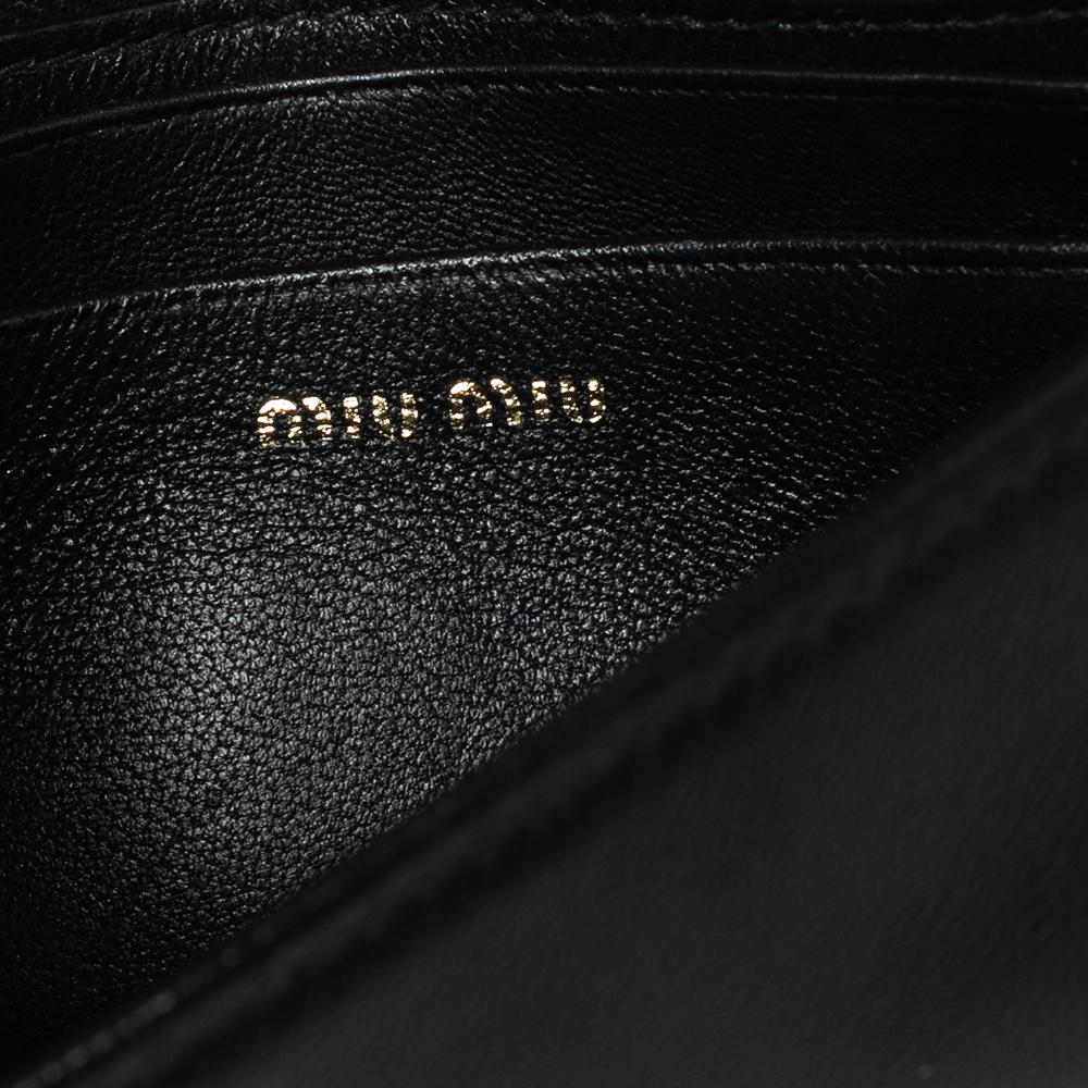 Miu Miu Black Matelassé Leather Chain Clutch 3