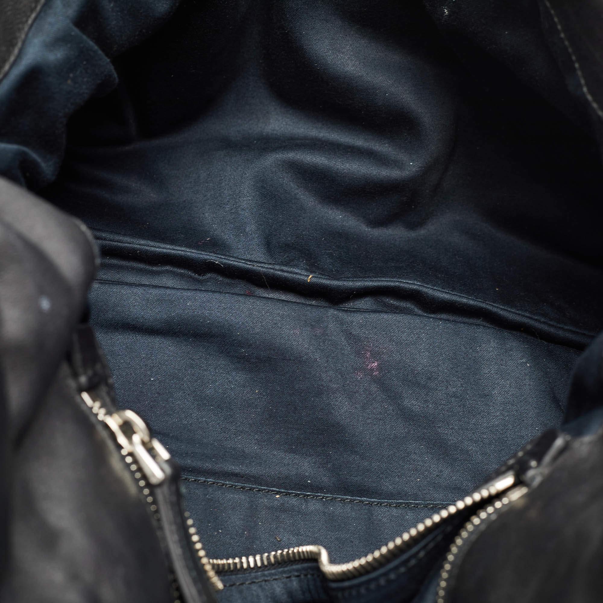 Miu Miu Black Matelassé Leather Crystal Flap Shoulder Bag 5