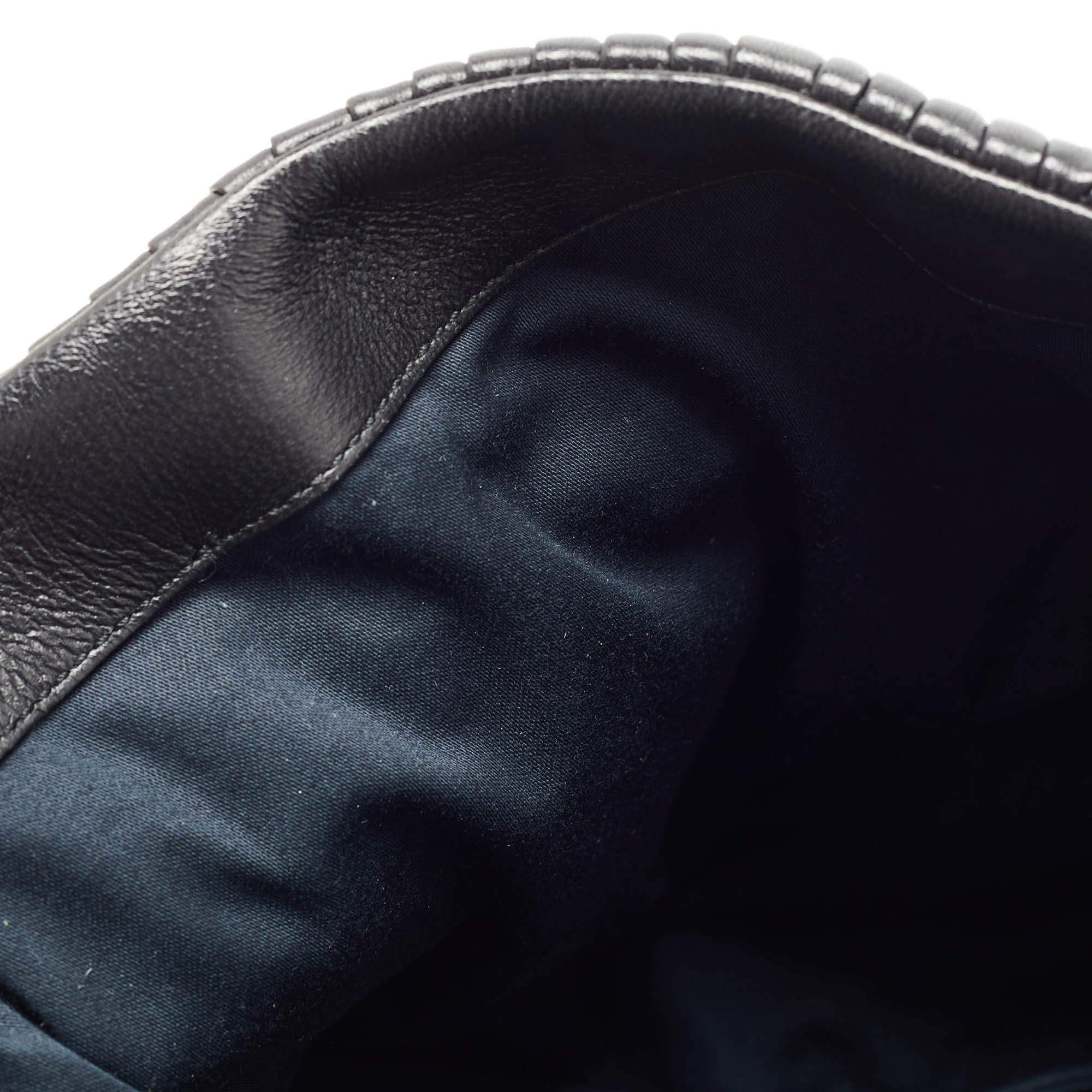 Women's Miu Miu Black Matelassé Leather Crystal Flap Shoulder Bag