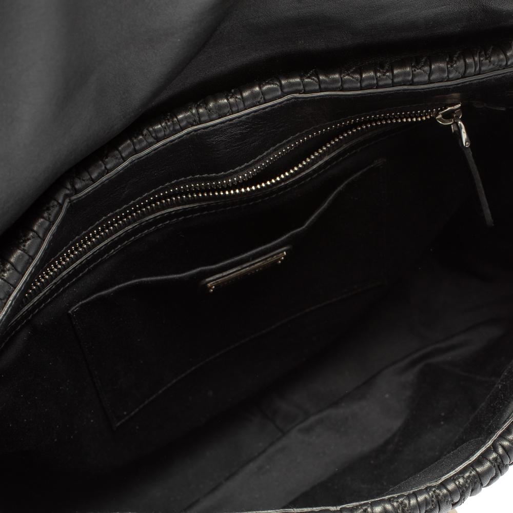 Women's Miu Miu Black Matelasse Leather Turnlock Flap Top Handle Bag
