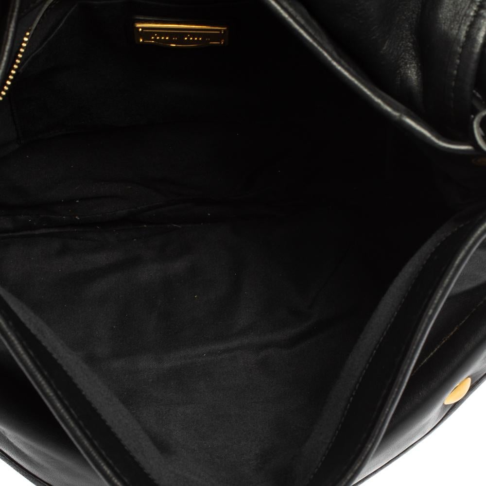 Miu Miu Black Matelasse Lux Leather Coffer Hobo In Good Condition In Dubai, Al Qouz 2