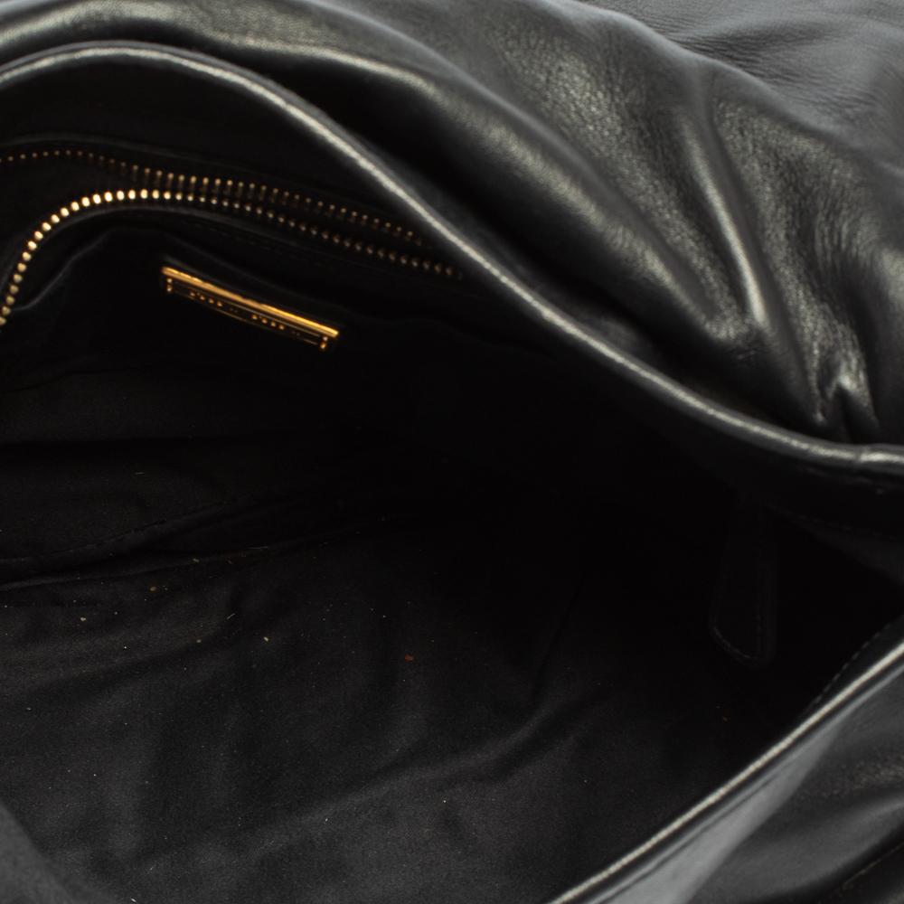 Miu Miu Black Matelasse Lux Leather Coffer Hobo 2