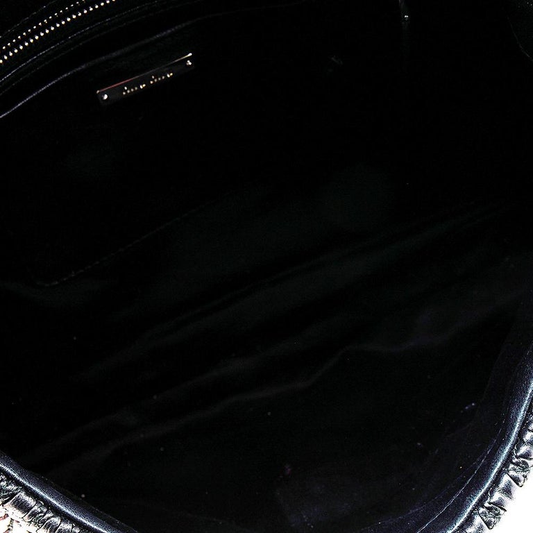 Miu Miu Black Matelassé Nappa Leather Crystal Shoulder Bag Miu Miu