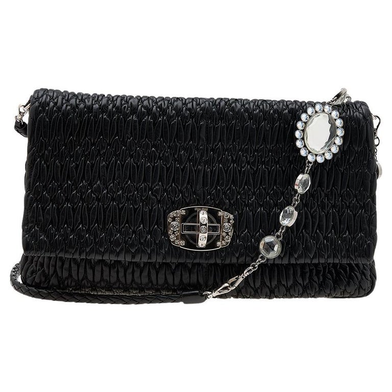 Curve Shoulder Bag - Nappa Leather - Midnight Monstera