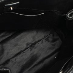 Miu Miu Black Matelasse Nappa Leather Crystal Tote
