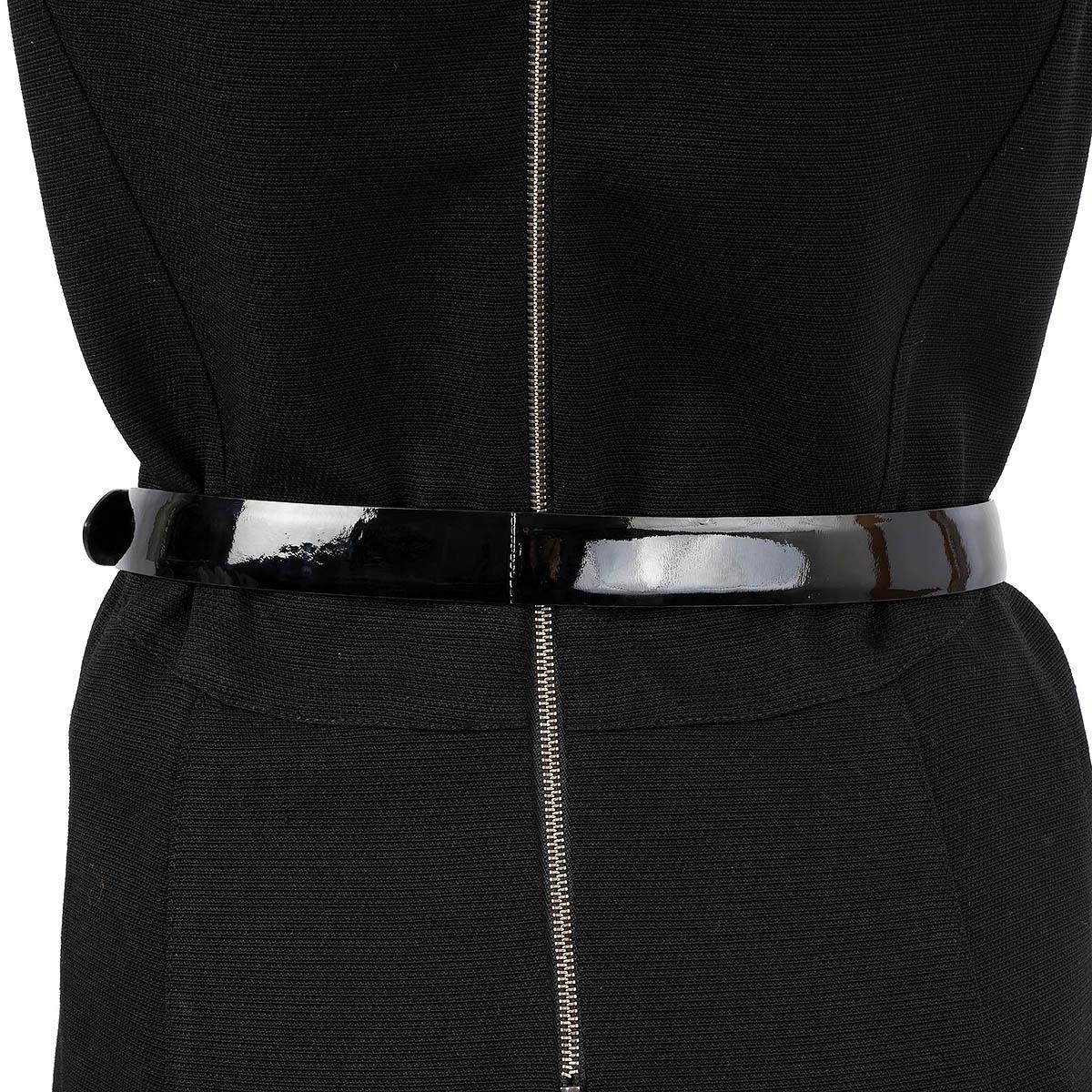 MIU MIU black patent leather ARROW WAIST Belt 75 In Excellent Condition For Sale In Zürich, CH