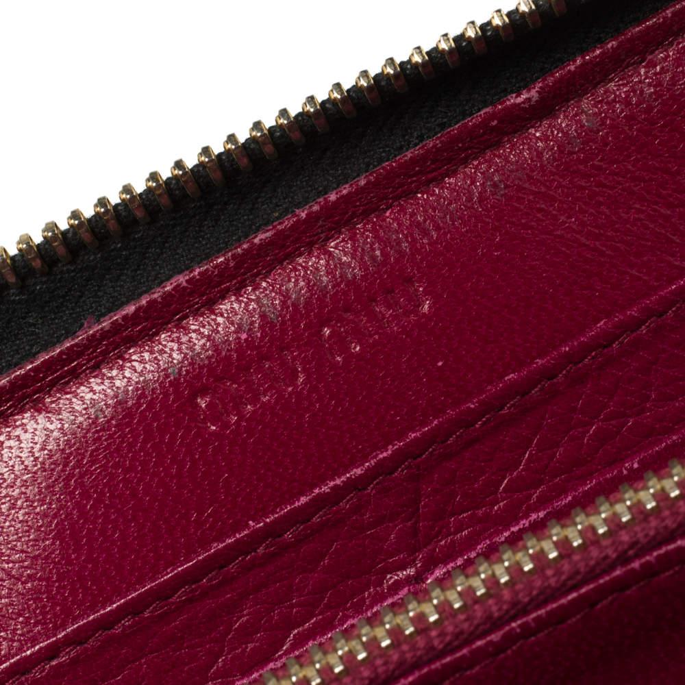 Miu Miu Black Patent Leather Bow Zip Around Wallet 3