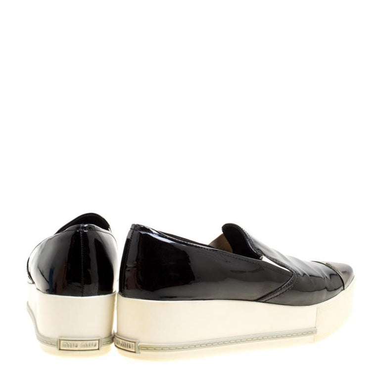 miu miu cap toe platform sneakers