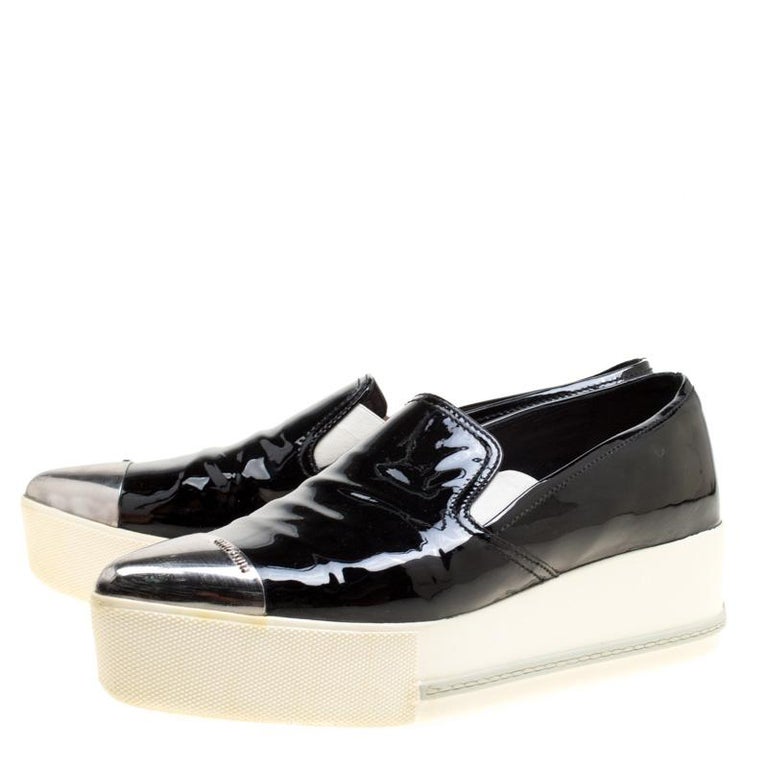 miu miu cap toe platform sneakers