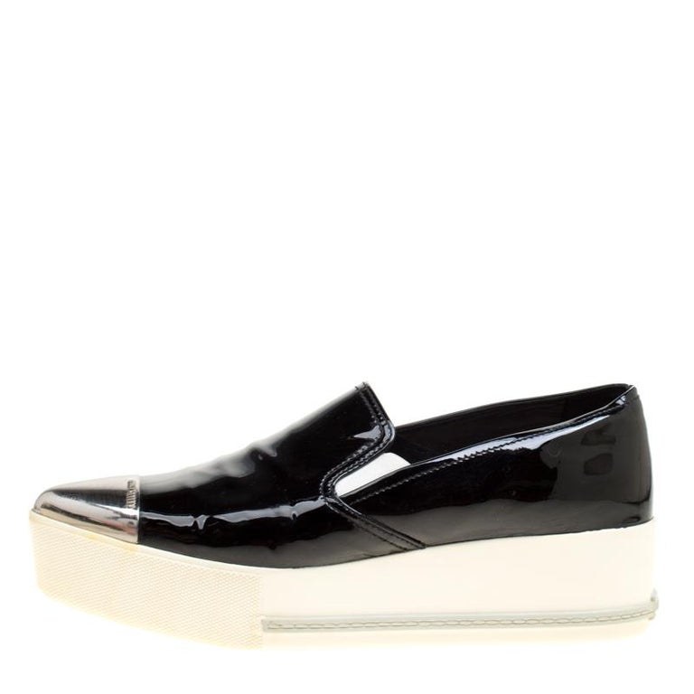 miu miu cap toe platform sneakers