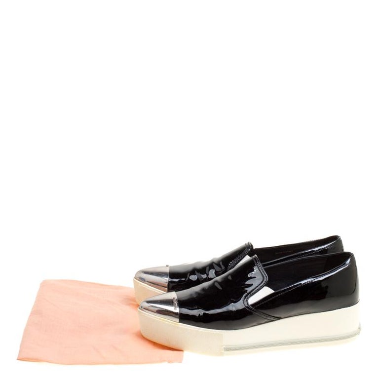 miu miu cap toe platform sneakers