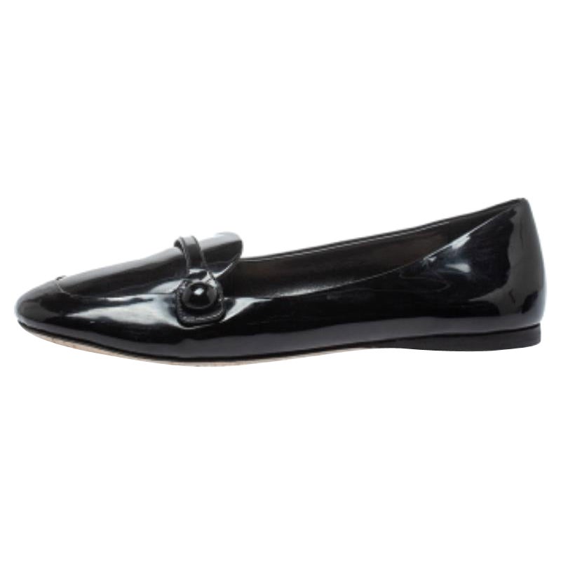 Miu Miu Black Patent Leather  Slip on Flats Size 36