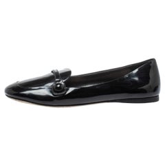 Miu Miu Black Patent Leather  Slip on Flats Size 36
