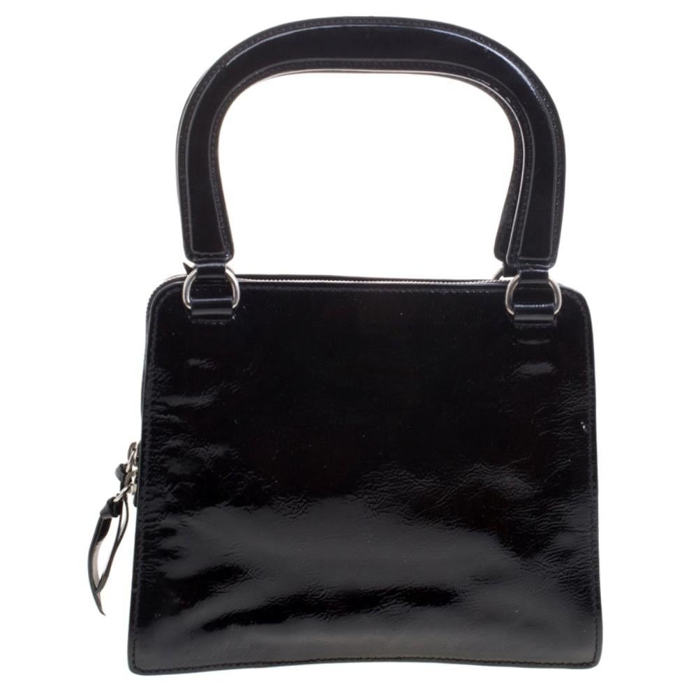 Miu Miu Black Leather Tote Bag For Sale at 1stdibs