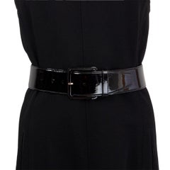MIU MIU black patent leather WIDE WAIST Belt 70