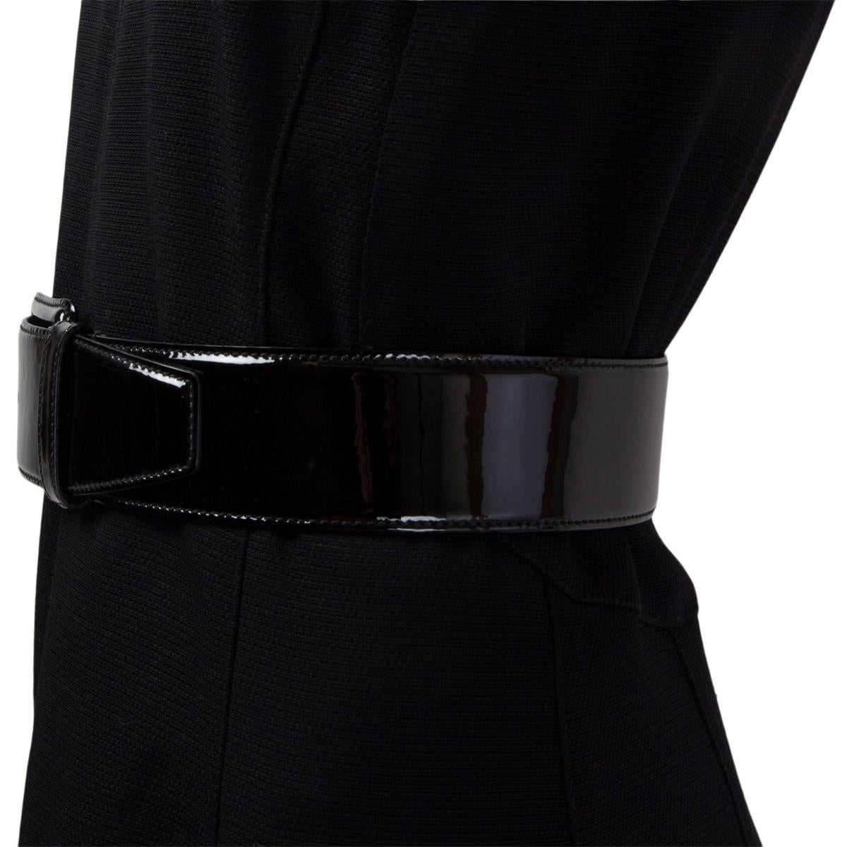 MIU MIU black patent leather WIDE WAIST Belt 70 In Excellent Condition In Zürich, CH