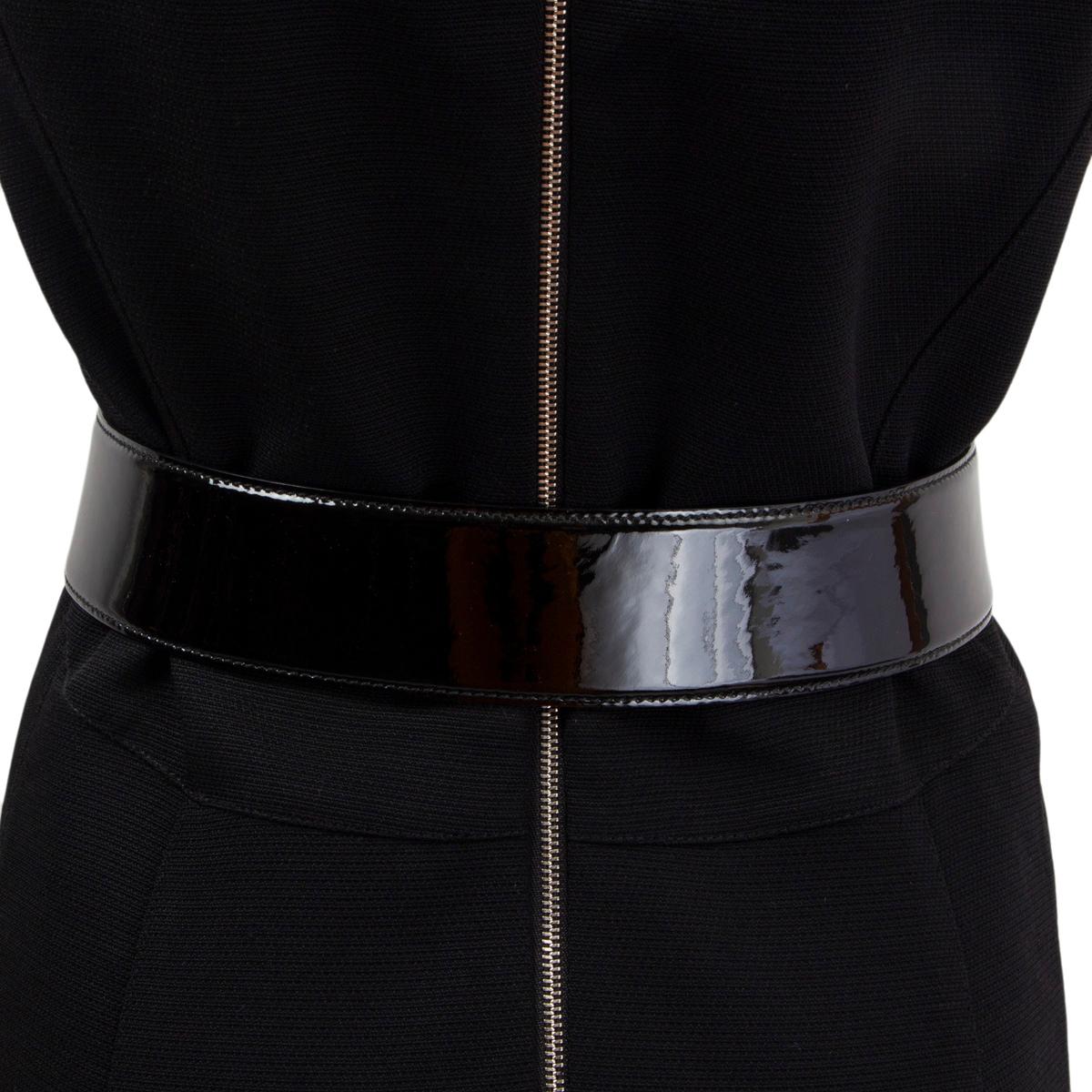 Women's MIU MIU black patent leather WIDE WAIST Belt 70