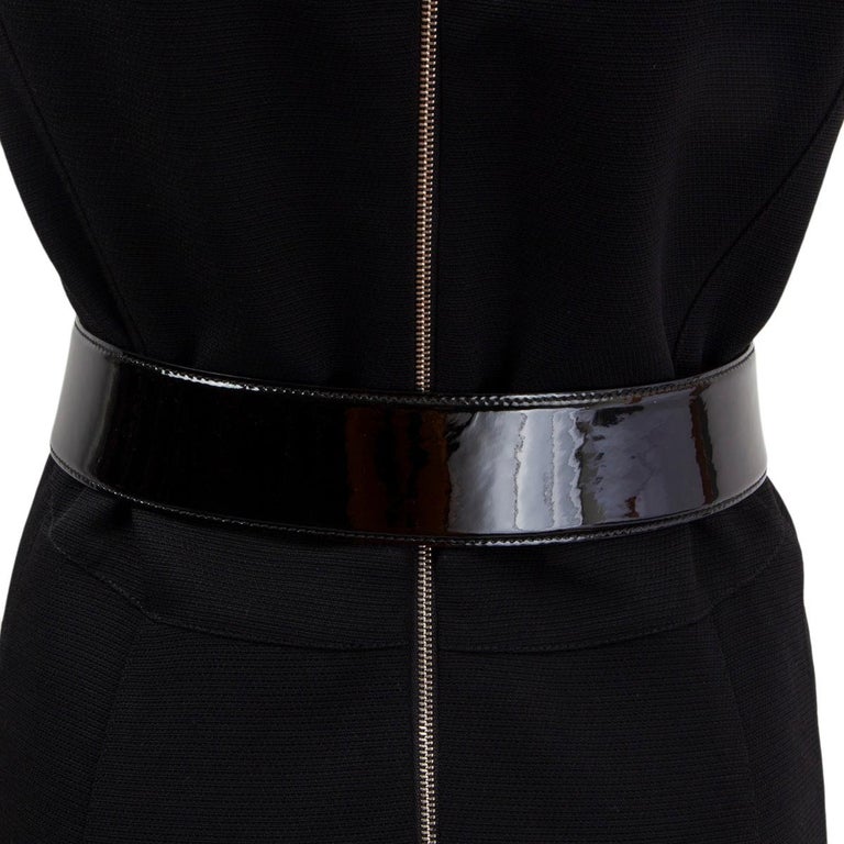 MIU MIU black patent leather WIDE WAIST Belt 70 For Sale 1