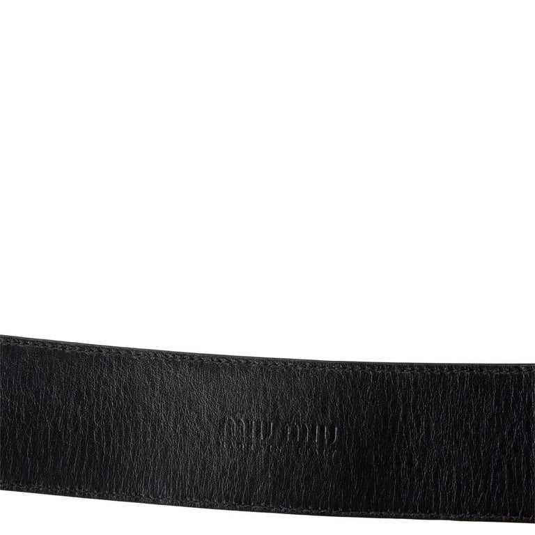 MIU MIU black patent leather WIDE WAIST Belt 70 For Sale 2