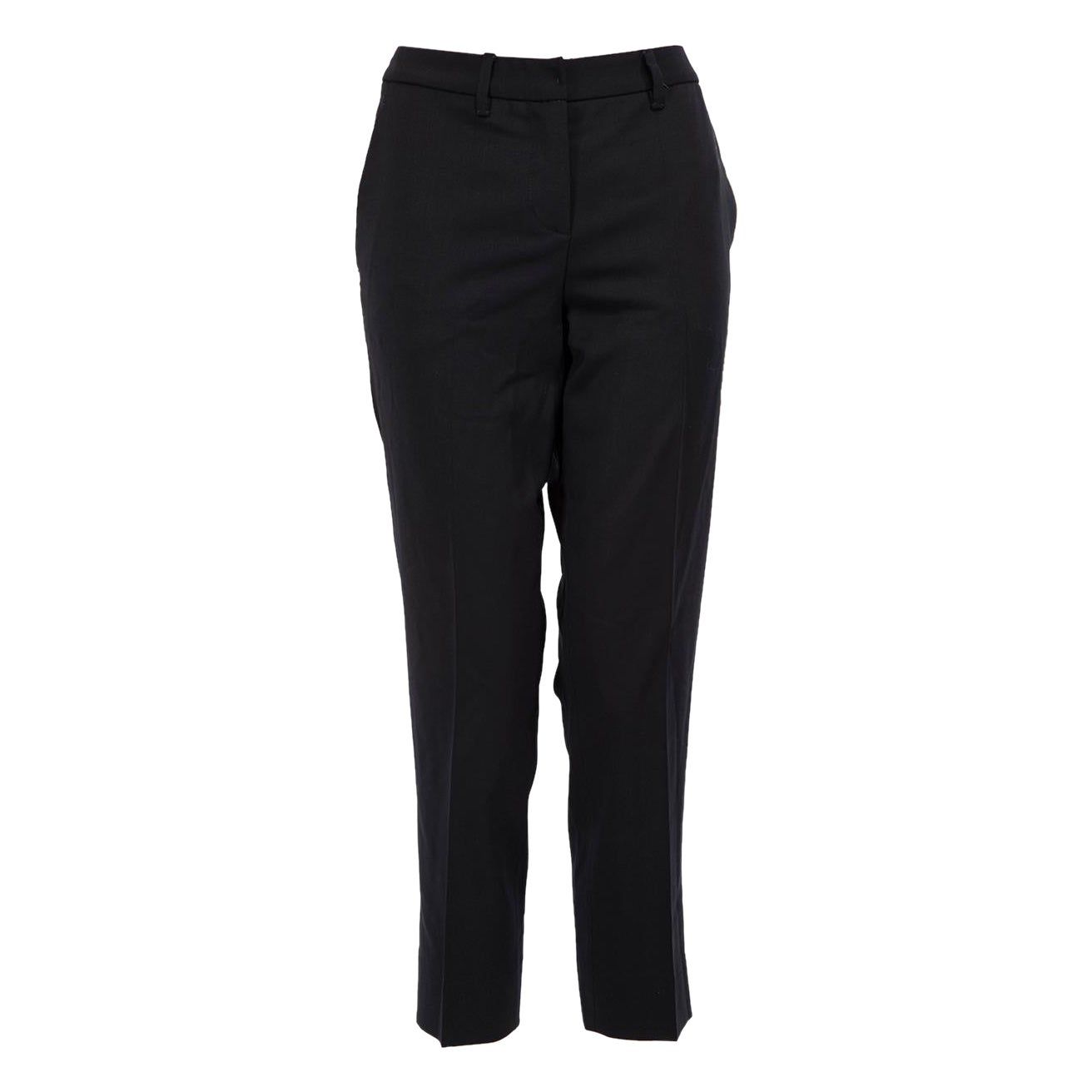 Miu Miu Black Pleated Cropped Trousers Size XS