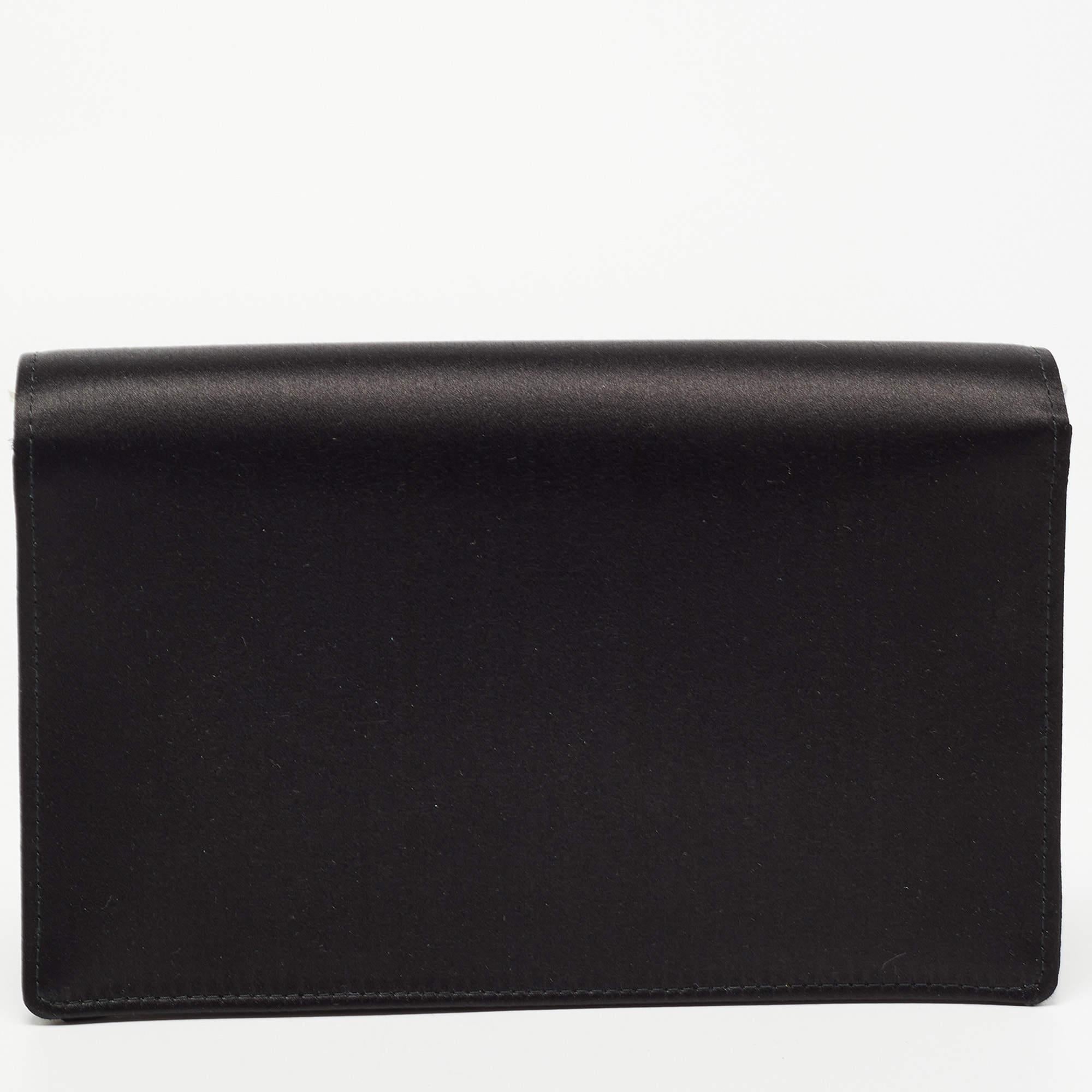 black embellished clutch bag