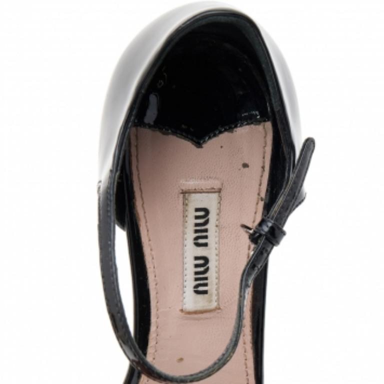 Miu Miu Black Satin Jewel Embellished Peep Toe Platform Pumps Size 39.5 1