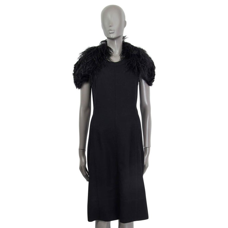 black dress with fur shawl All Class Faux Fur Shawl