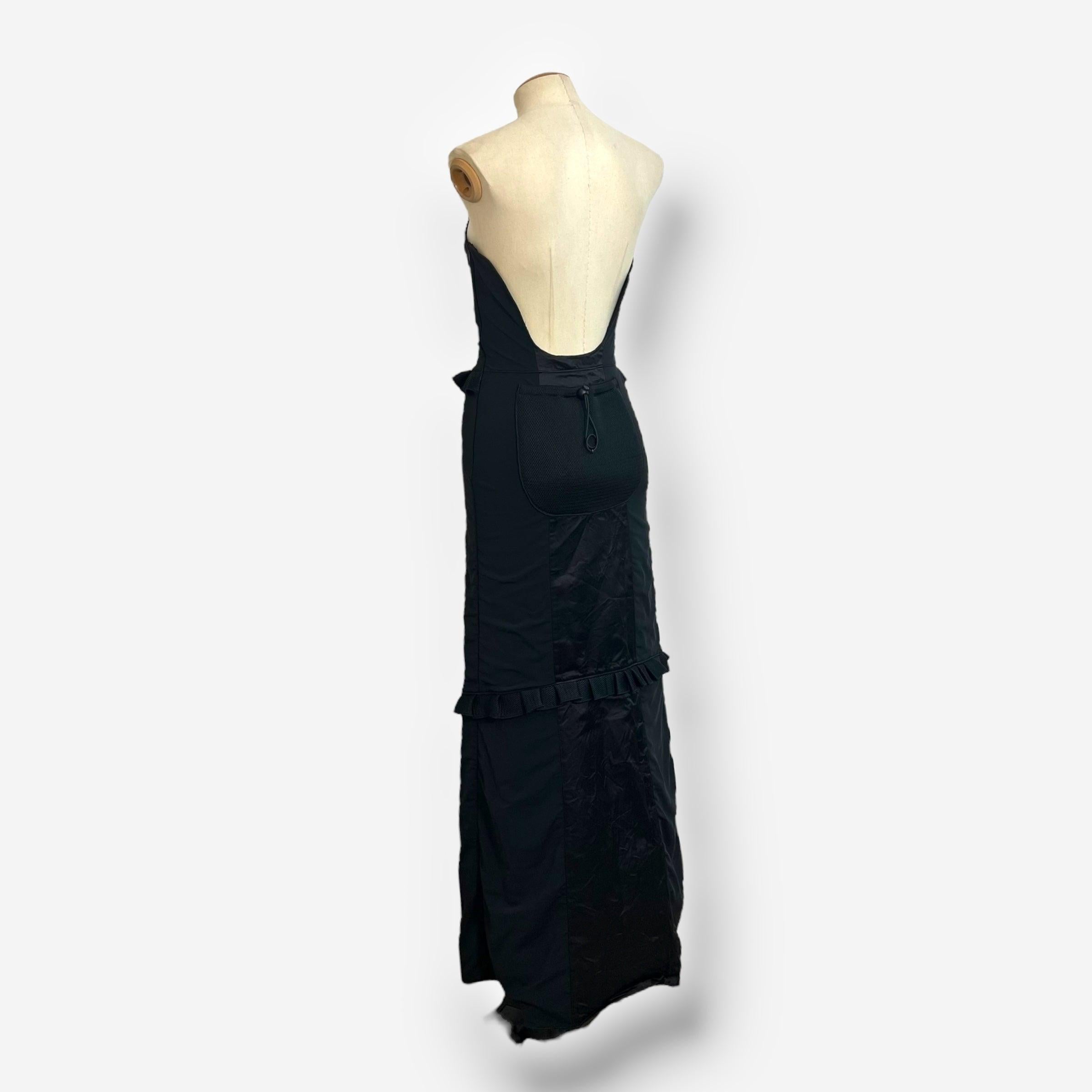 Miu Miu, Black Strapless Ruffle Maxi Dress, Fall/Winter 1999 – Look 42 For Sale 2