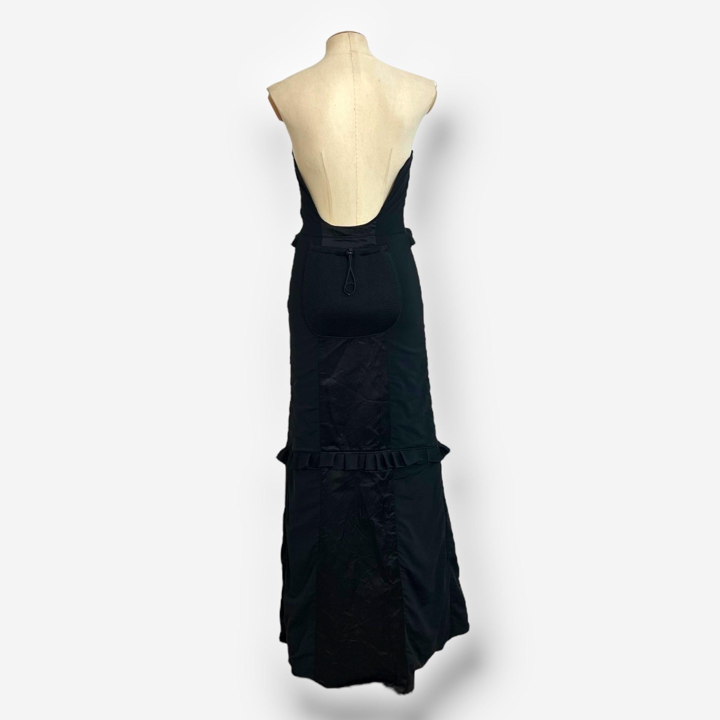 Miu Miu, Black Strapless Ruffle Maxi Dress, Fall/Winter 1999 – Look 42 For Sale 3
