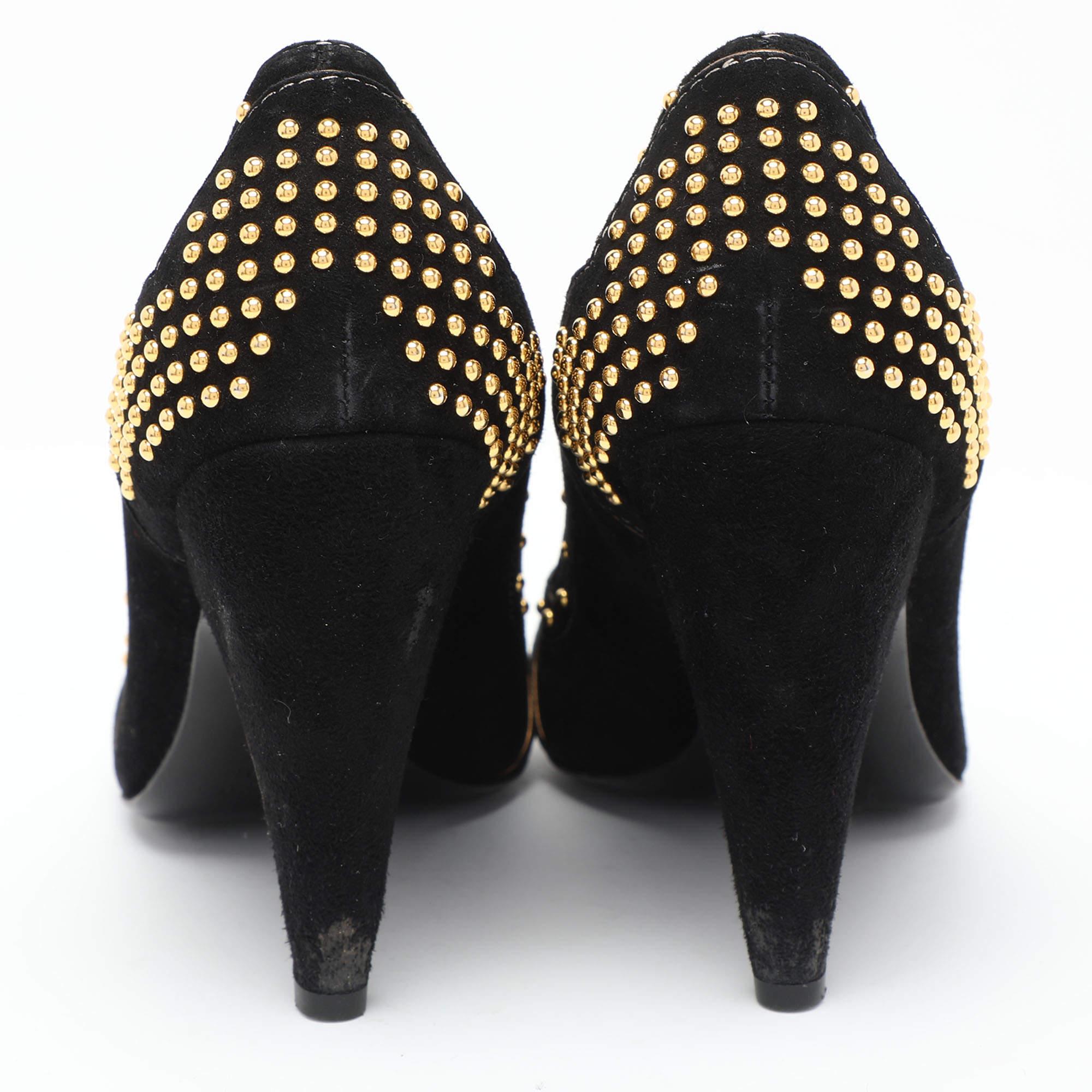 Miu escarpins noirs cloutés avec nœud papillon taille 38 Pour femmes en vente