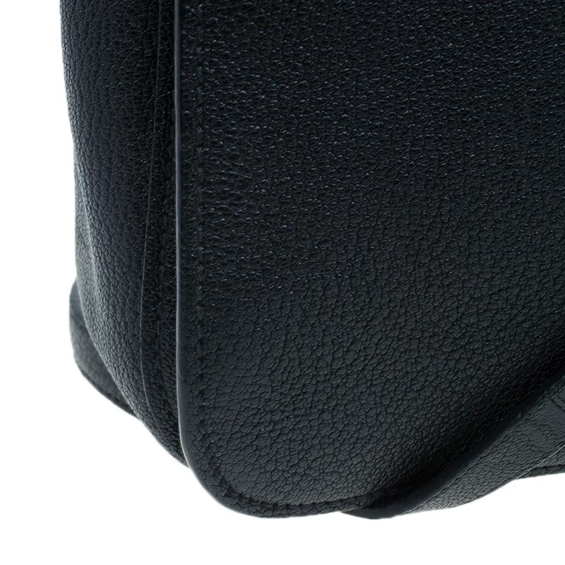 Miu Miu Black Textured Leather Large Madras Tote Bag 5