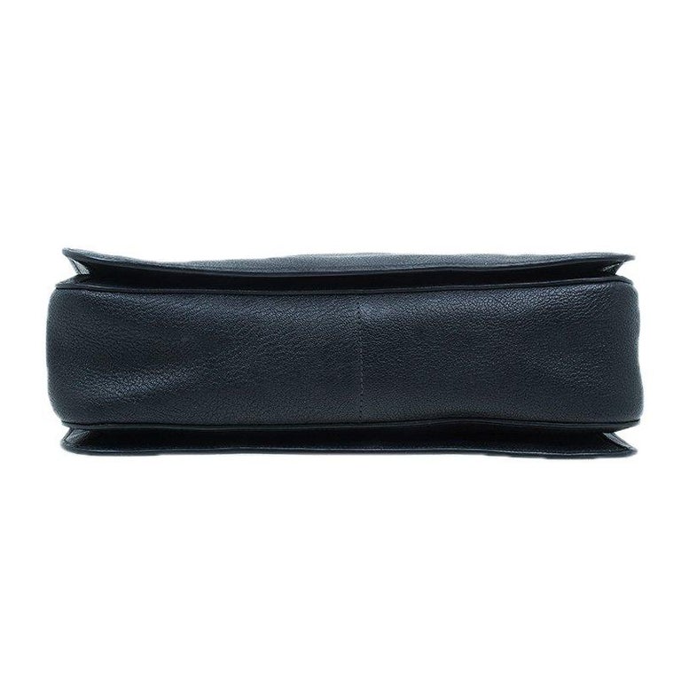 Miu Miu Black Textured Leather Large Madras Tote Bag For Sale at ...