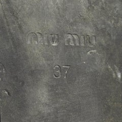 Miu Miu Black Velvet Crystal Embellished Smoking Slippers Size 37