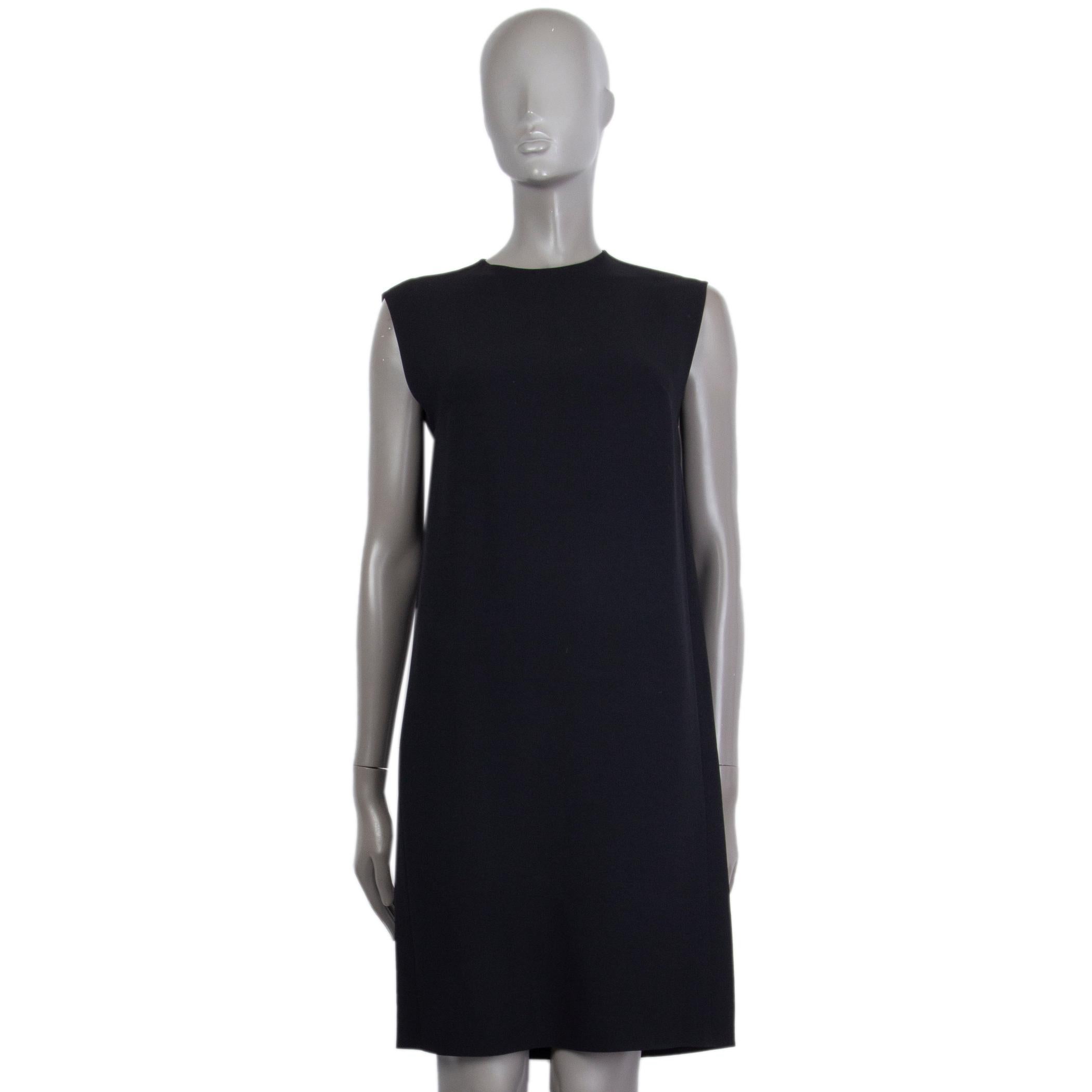 Women's MIU MIU black viscose SLEEVELESS SHIFT Dress 40 S For Sale