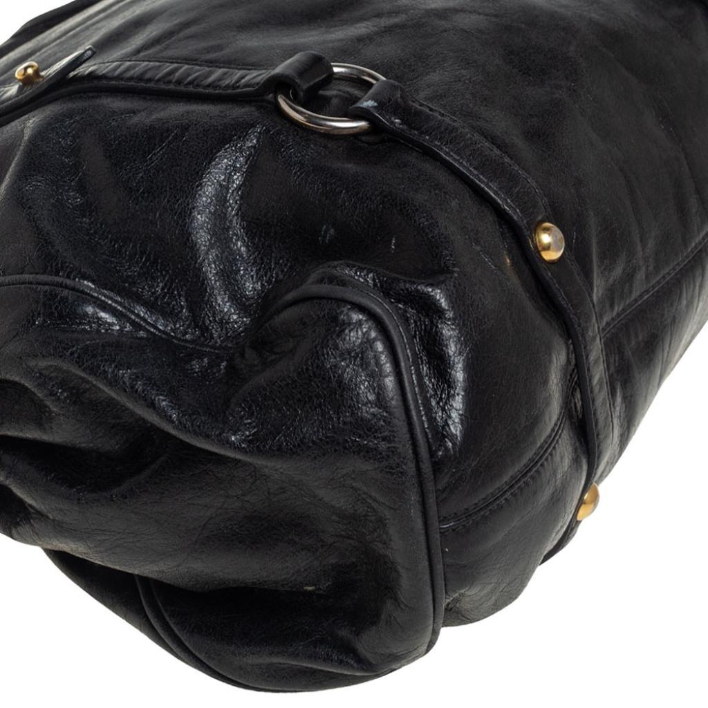 Miu Miu Black Vitello Lux Leather Bow Satchel 1