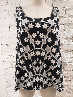 Miu Miu black white grey oversize top