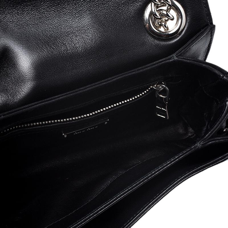 Miu Miu Black/White Matelasse Leather Small Club Shoulder Bag In Excellent Condition In Dubai, Al Qouz 2
