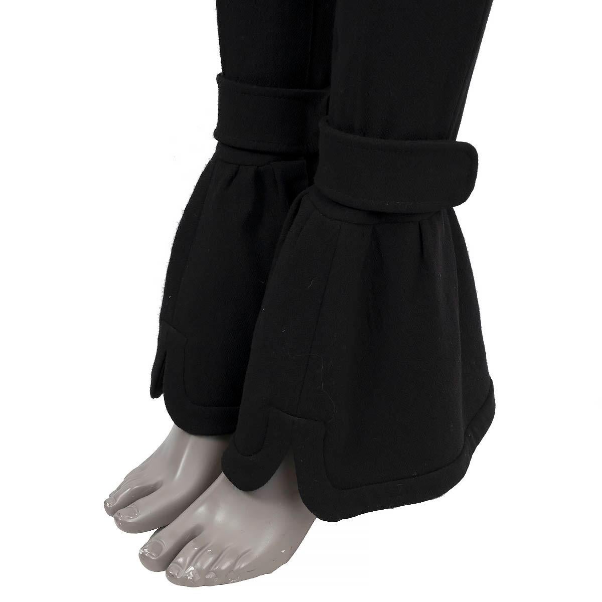 Women's MIU MIU black wool 2010 ANKLE TIE Pants 38 XS