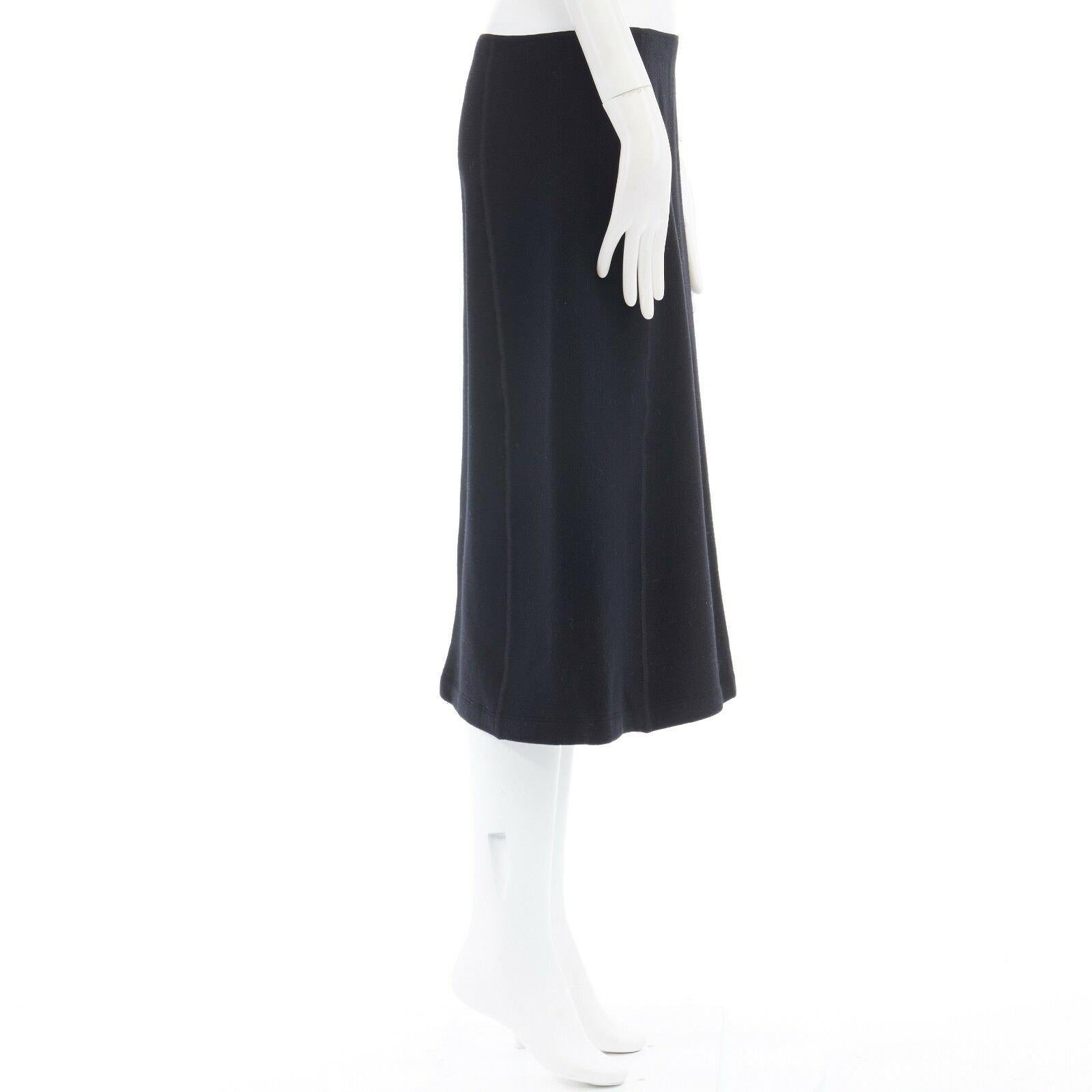 a line black skirt knee length
