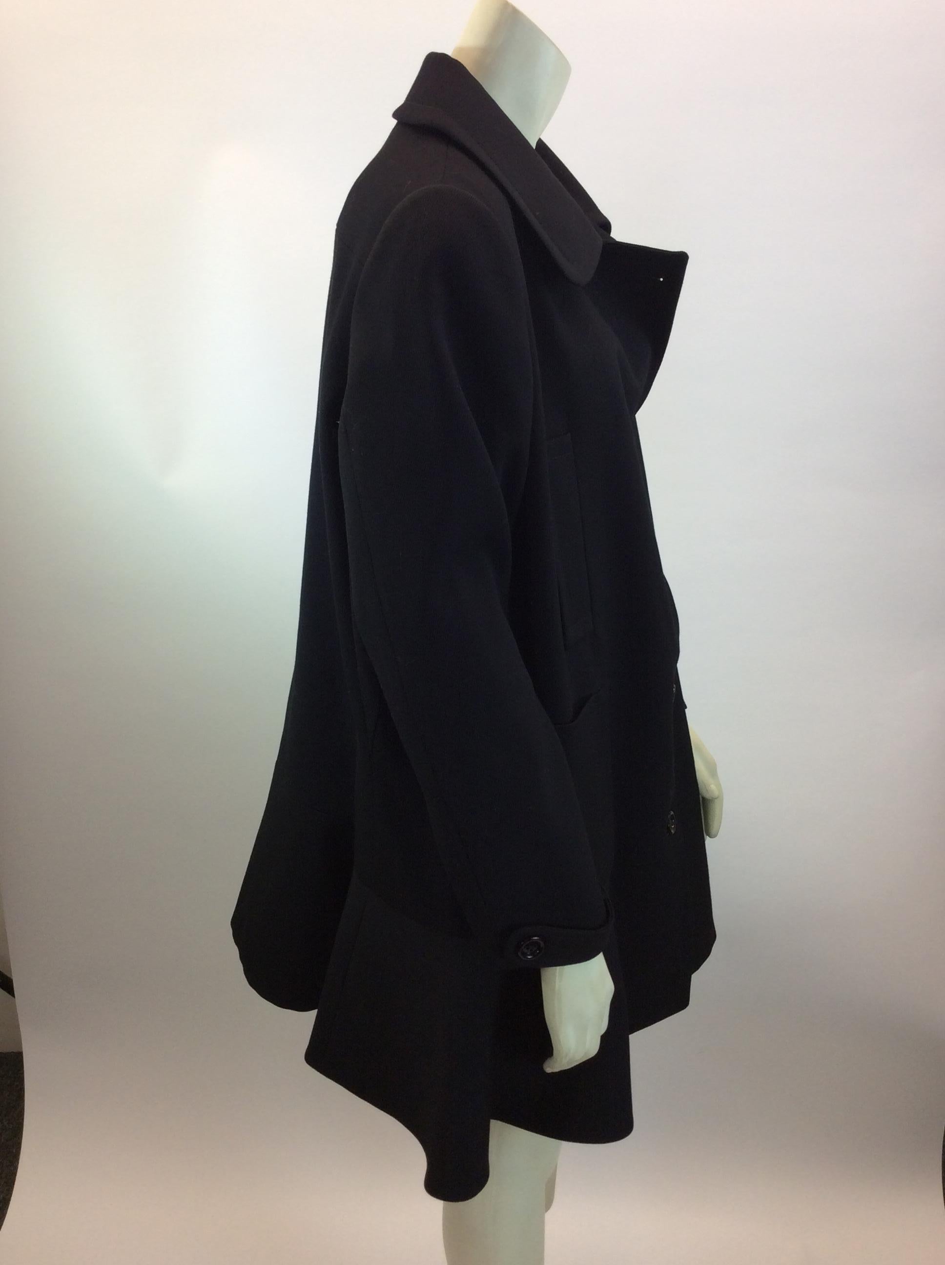 Women's Miu Miu Black Wool Coat For Sale