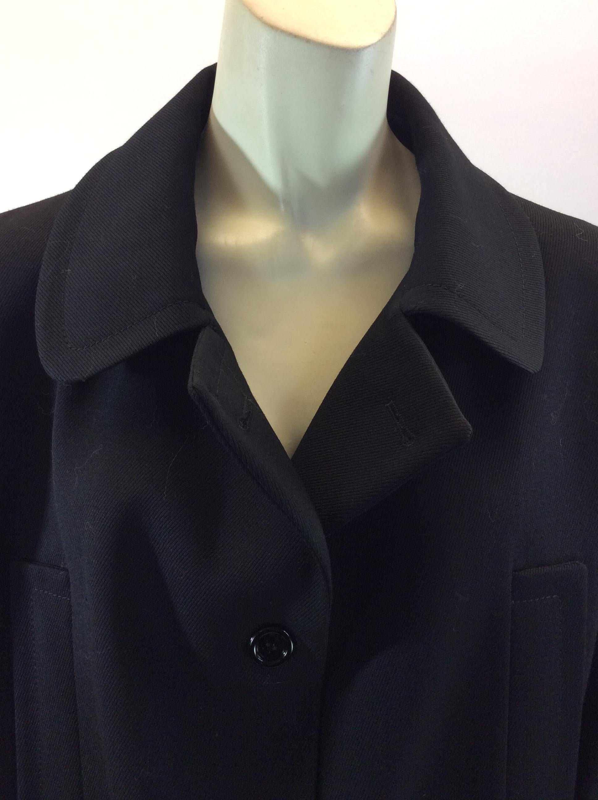 Miu Miu Black Wool Coat For Sale 1