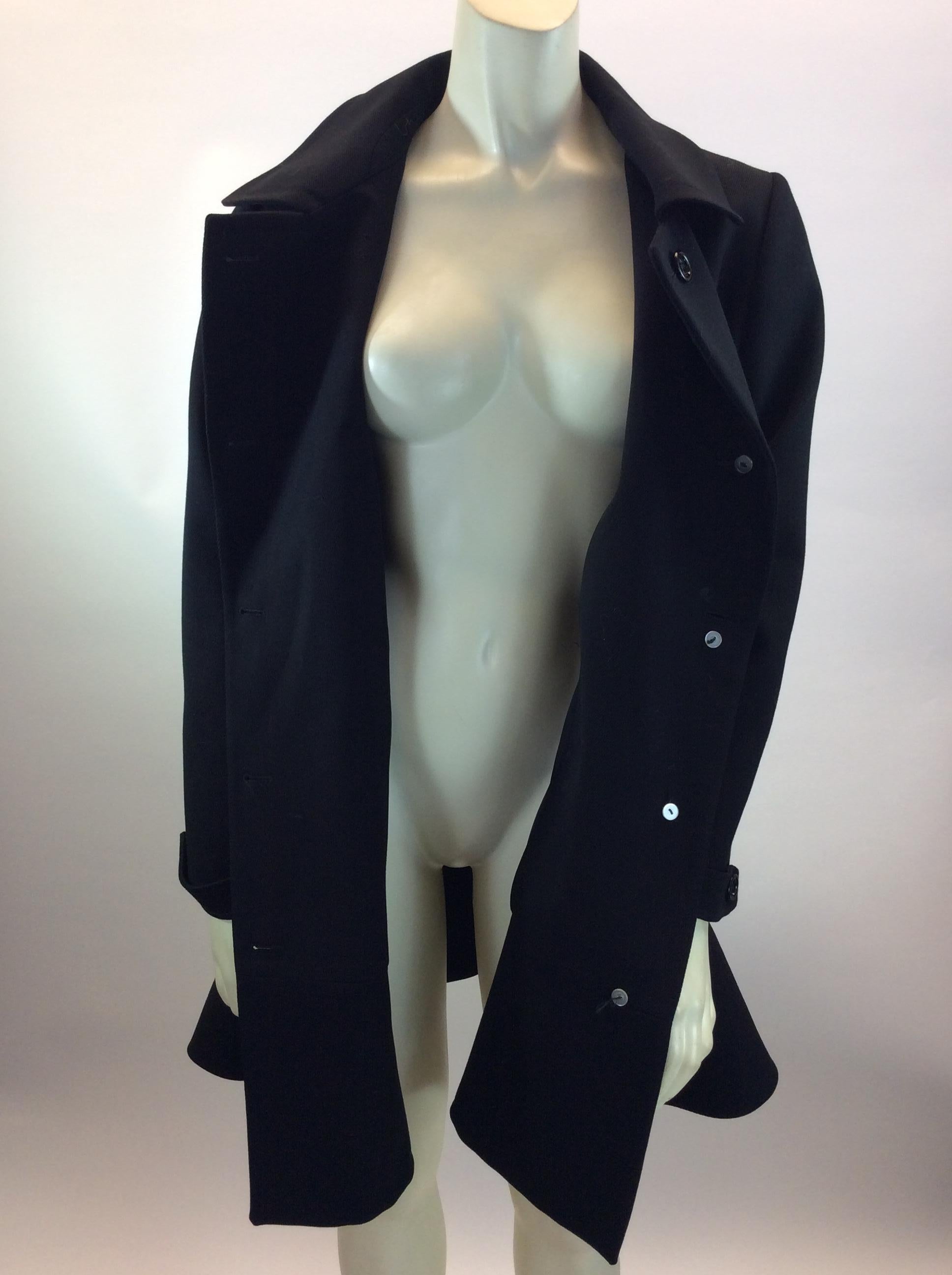 Miu Miu Black Wool Coat For Sale 2