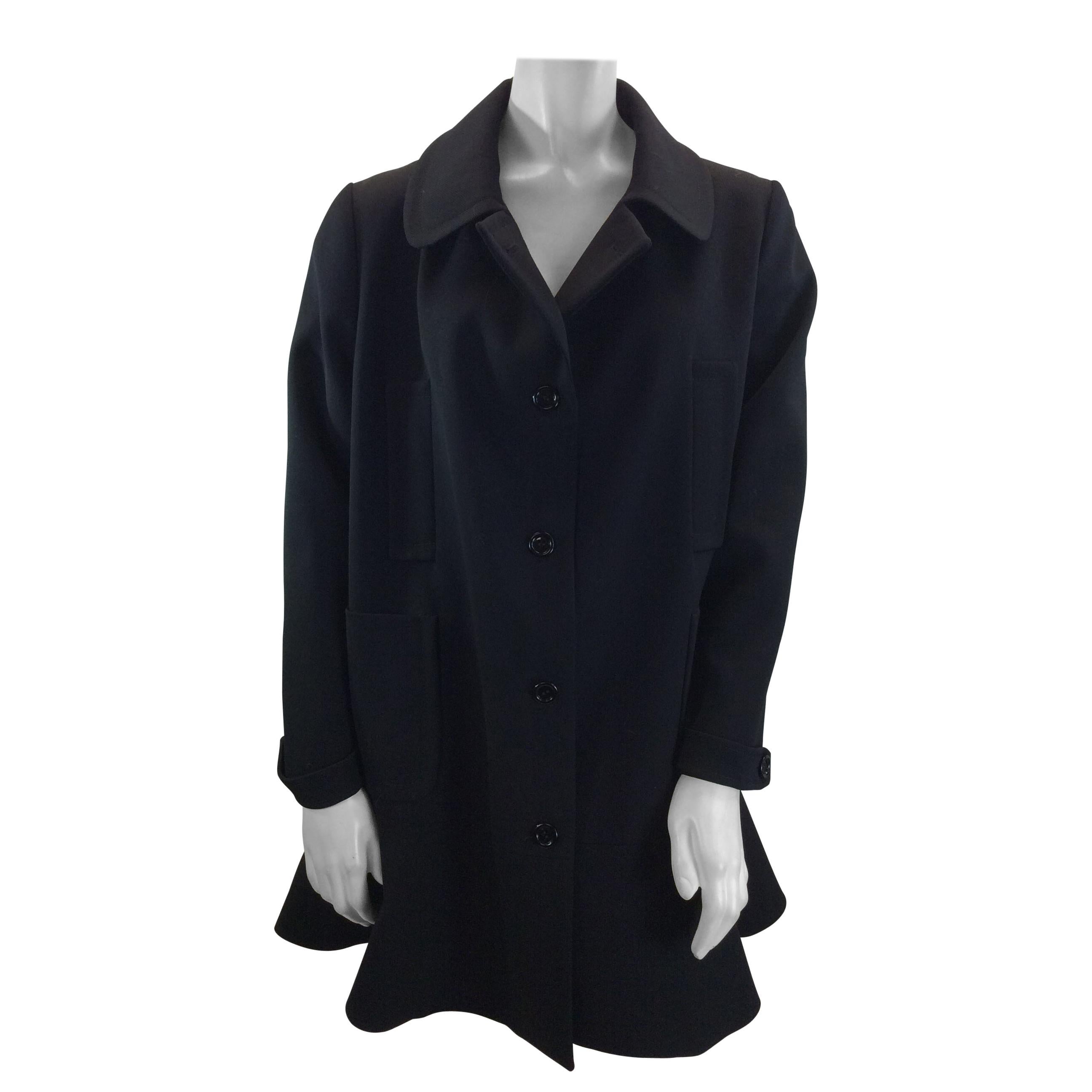 Miu Miu Black Wool Coat For Sale