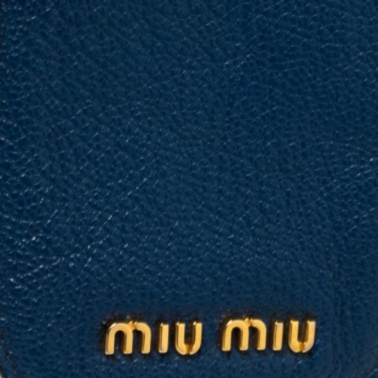 Miu Miu Blue Leather Phone Case 1