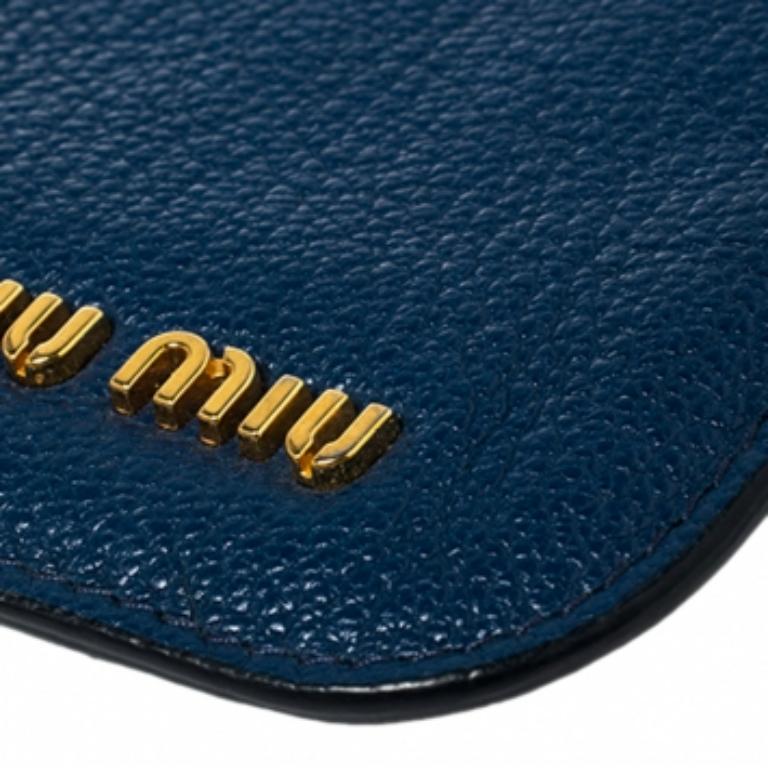 Miu Miu Blue Leather Phone Case 2