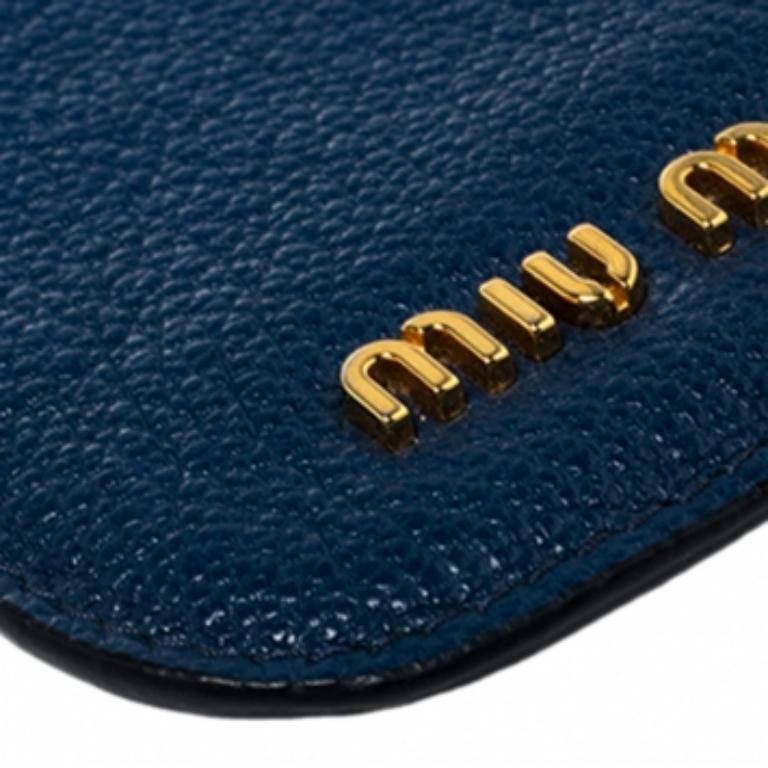 Miu Miu Blue Leather Phone Case 3