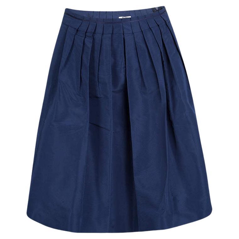 Miu Miu Blue Pleated Skirt M For Sale