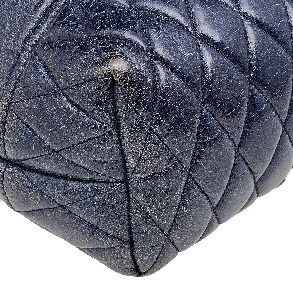 Miu Miu Blue Vitello Shine Leather Drawstring Bucket Bag 1