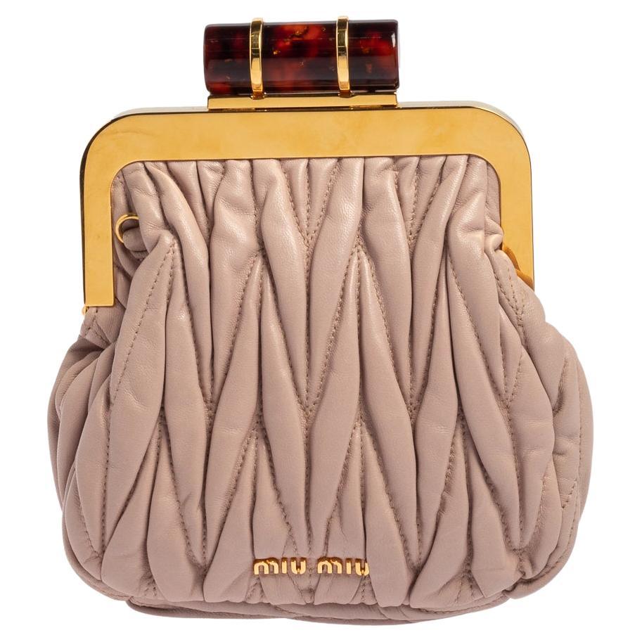 Miu Miu Crystal Clutch Matelasse Leather Large at 1stDibs