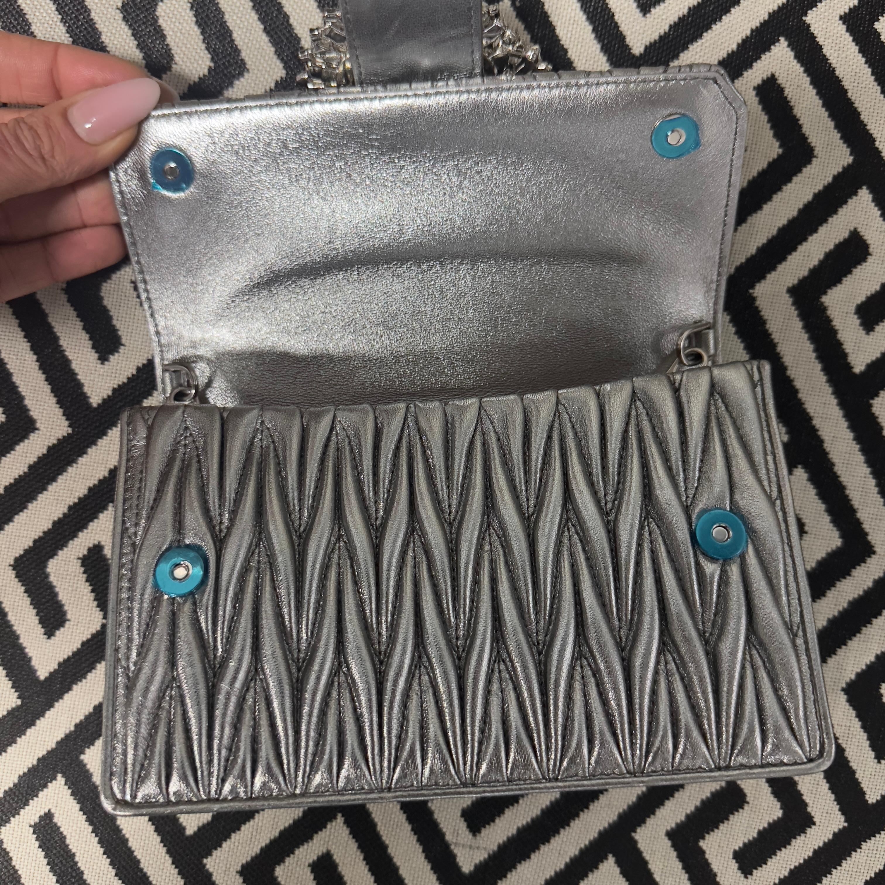 Brown Miu Miu matelassé bag new For Sale